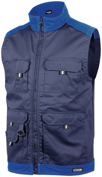 DASSY-Workwear, Sommerweste FARO, dunkelblau/kornblau