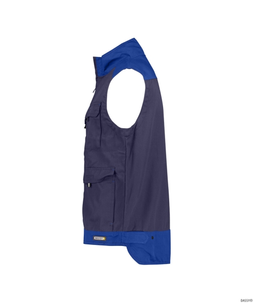 DASSY-Workwear, Sommerweste FARO, dunkelblau/kornblau