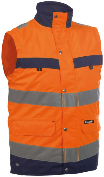 DASSY-Warnschutz, Weste BILBAO , orange/dunkelblau