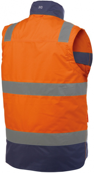 DASSY-Warnschutz, Weste BILBAO , orange/dunkelblau