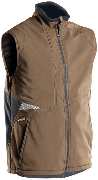 DASSY-Workwear, Softshell-Weste FUSION, braun/grau