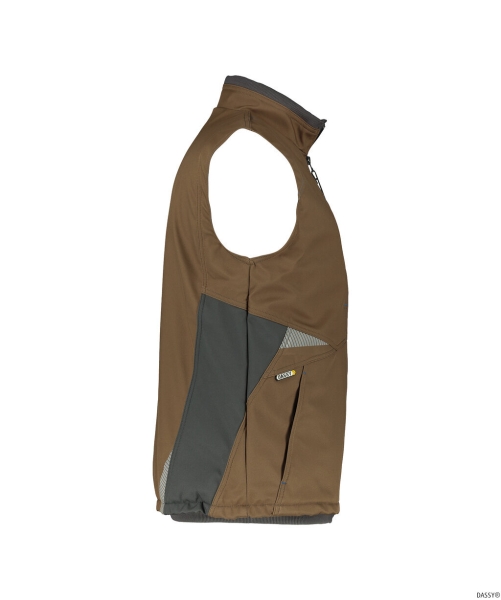 DASSY-Workwear, Softshell-Weste FUSION, braun/grau