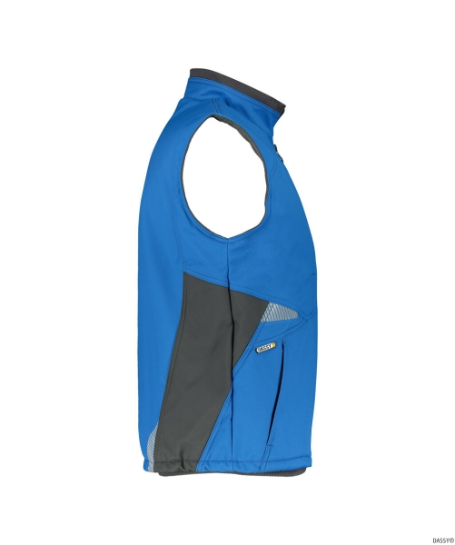 DASSY-Workwear, Softshell-Weste FUSION, kornblau/grau