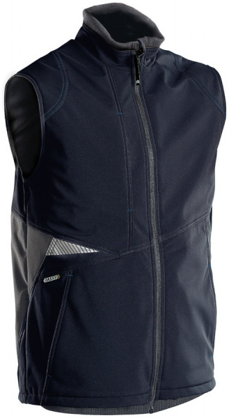 DASSY-Workwear, Softshell-Weste FUSION, dunkelblau/grau