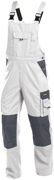 DASSY-Workwear, Latzhose VERSAILLES, weiß/grau