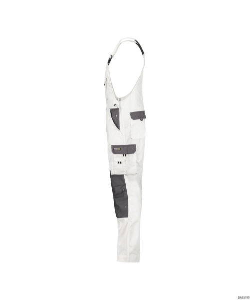 DASSY-Workwear, Latzhose VERSAILLES, weiß/grau