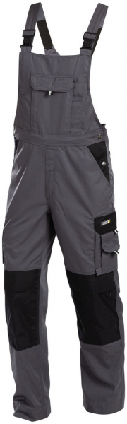 DASSY-Workwear, Latzhose VERSAILLES, grau/schwarz