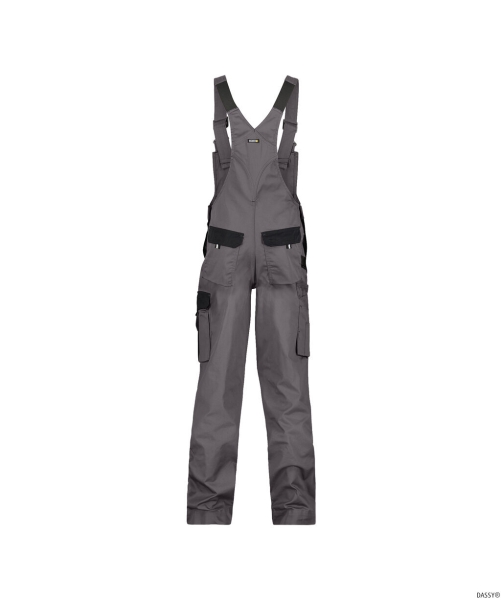 DASSY-Workwear, Latzhose VERSAILLES, grau/schwarz