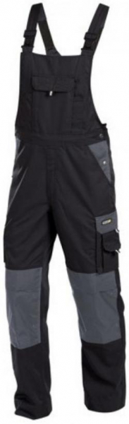 DASSY-Workwear, Latzhose VERSAILLES, schwarz/grau