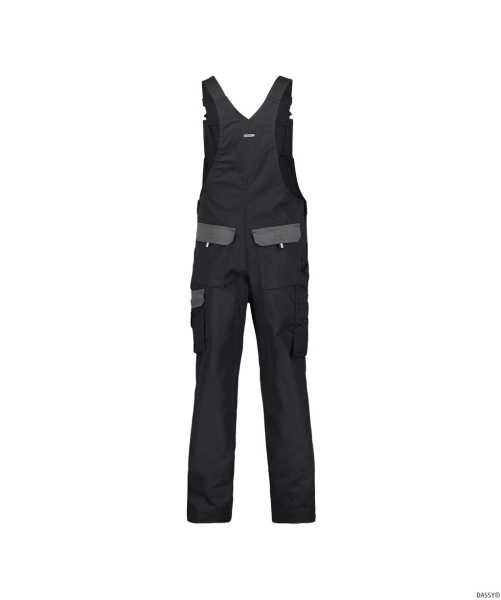 DASSY-Workwear, Latzhose VERSAILLES, schwarz/grau