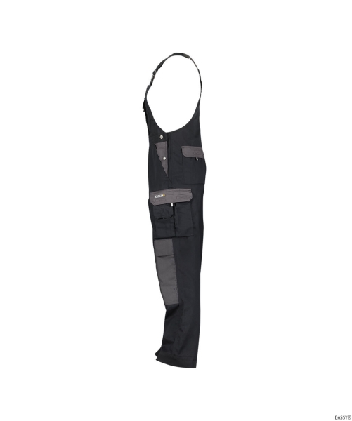 DASSY-Workwear, Latzhose VERSAILLES, schwarz/grau