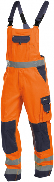 DASSY-Warnschutz, Latzhose TOULOUSE , orange/dunkelblau