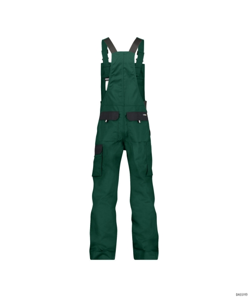 DASSY-Workwear, Latzhose CALAIS, , grün/schwarz