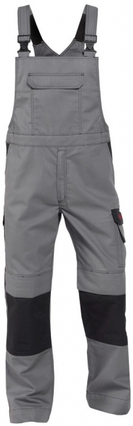 DASSY-Workwear, Latzhose WILSON grau/schwarz