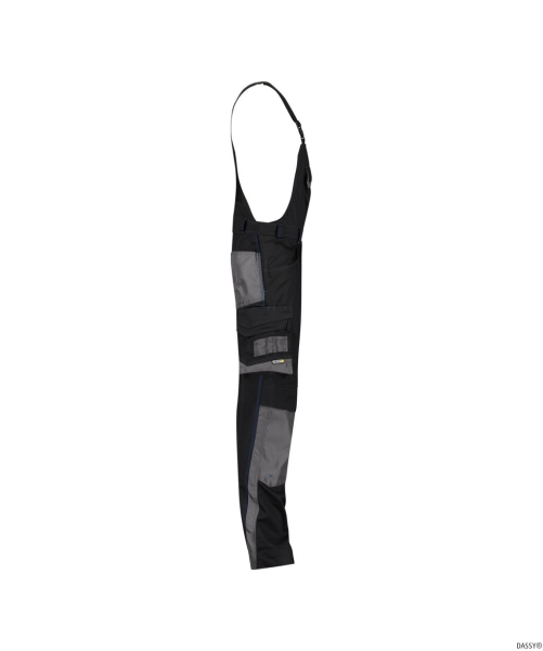 DASSY-Workwear, Latzhose VOLTIC, schwarz/grau