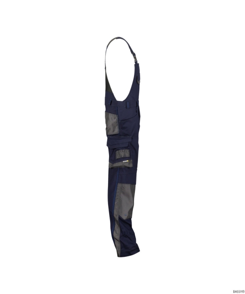 DASSY-Workwear, Latzhose VOLTIC, dunkelblau/grau
