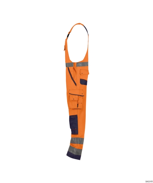 DASSY-Warnschutz, Latzhose, MALMEDY, orange/dunkelblau