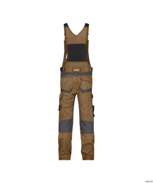 DASSY-Latzhose TRONIX , lehmbraun/anthrazitgrau