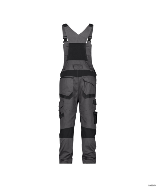 DASSY-Stretch-Arbeitslatzhose mit Kniepolstertaschen TRONIX NEXT, 245 g/m², anthrazitgrau/schwarz