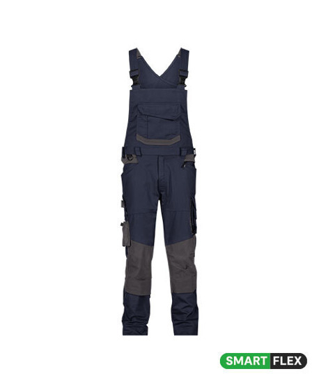 DASSY-Stretch-Arbeitslatzhose mit Kniepolstertaschen TRONIX NEXT, 245 g/m², nachtblau/anthrazitgrau