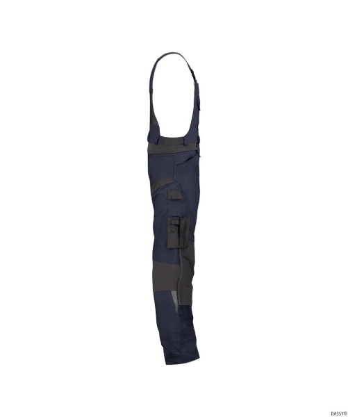 DASSY-Stretch-Arbeitslatzhose mit Kniepolstertaschen TRONIX NEXT, 245 g/m², nachtblau/anthrazitgrau