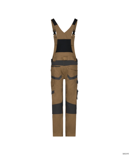 DASSY® Tronix Next Stretch-Arbeitslatzhose mit Kniepolstertaschen, lehmbraun/anthrazitgrau