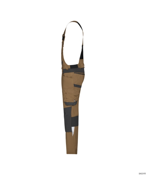 DASSY® Tronix Next Stretch-Arbeitslatzhose mit Kniepolstertaschen, lehmbraun/anthrazitgrau