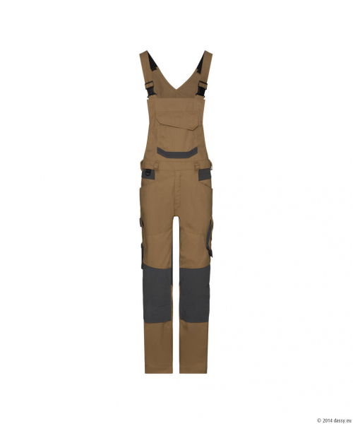 DASSY® Tronix Next Stretch-Arbeitslatzhose mit Kniepolstertaschen, lehmbraun/anthrazitgrau