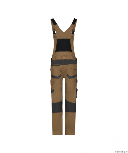 DASSY® Tronix Next Stretch-Arbeitslatzhose mit Kniepolstertaschen, lehmbraun/anthrazitgrau