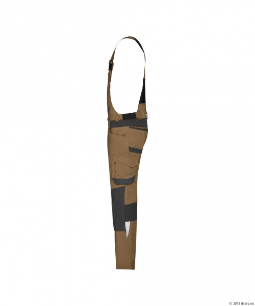 DASSY® Tronix Next Stretch-Arbeitslatzhose mit Kniepolstertaschen, lehmbraun/anthrazitgrau