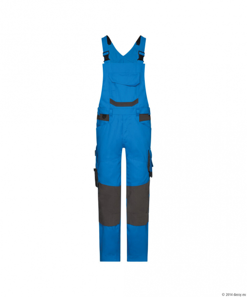 DASSY® Tronix Next Stretch-Arbeitslatzhose mit Kniepolstertaschen, azurblau/anthrazitgrau