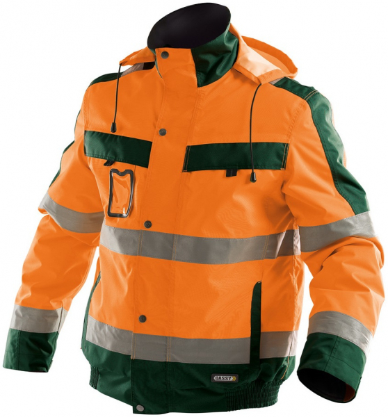 DASSY-Warnschutz, Winterjacke LIMA, orange/grün