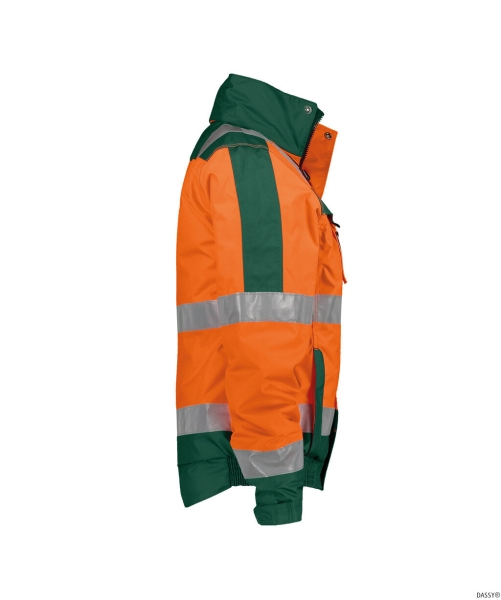 DASSY-Warnschutz, Winterjacke LIMA, orange/grün