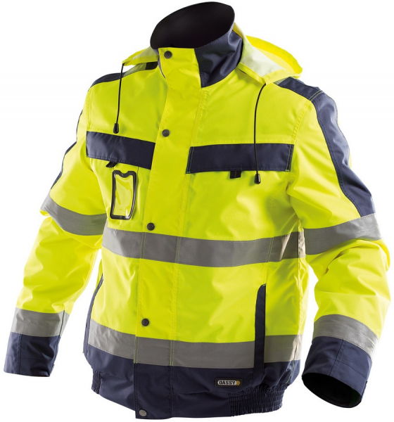 DASSY-Warnschutz, Winterjacke LIMA, gelb/dunkelblau