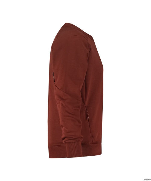 DASSY-Sweatshirt DOLOMITI, 290 g/m², gebranntes Ziegelrot