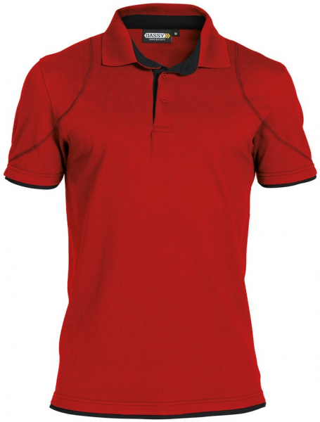 DASSY-Worker-Shirts, Poloshirt ORBITAL, rot/schwarz