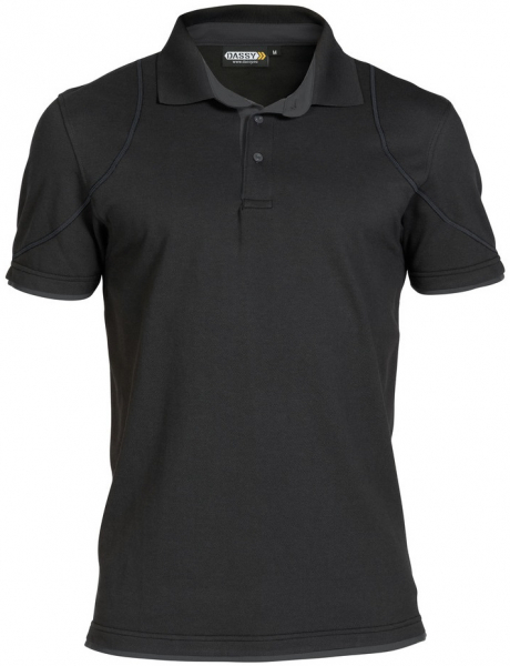 DASSY-Worker-Shirts, Poloshirt ORBITAL, schwarz/grau