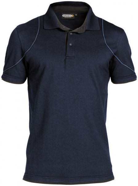 DASSY-Worker-Shirts, Poloshirt ORBITAL, dunkelblau/grau