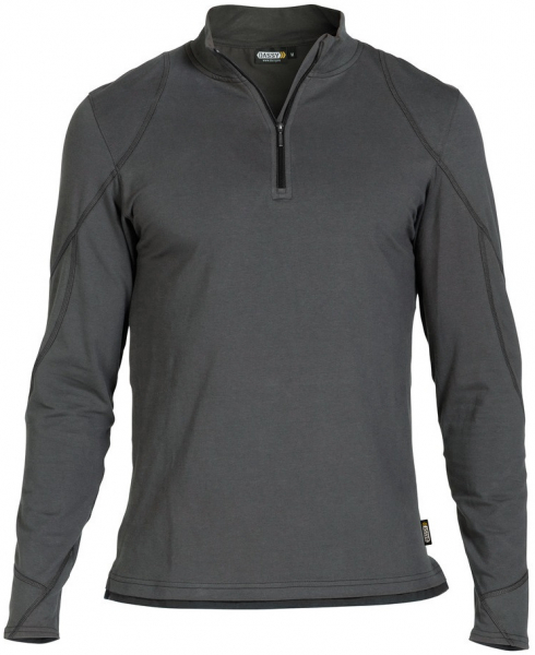 DASSY-Worker-Shirts, T-Shirt SONIC langarm, grau/schwarz
