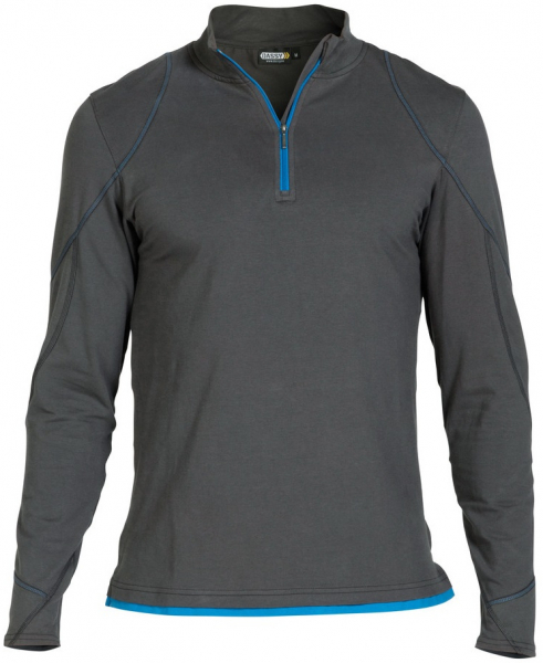 DASSY-Worker-Shirts, T-Shirt SONIC langarm, grau/kornblau