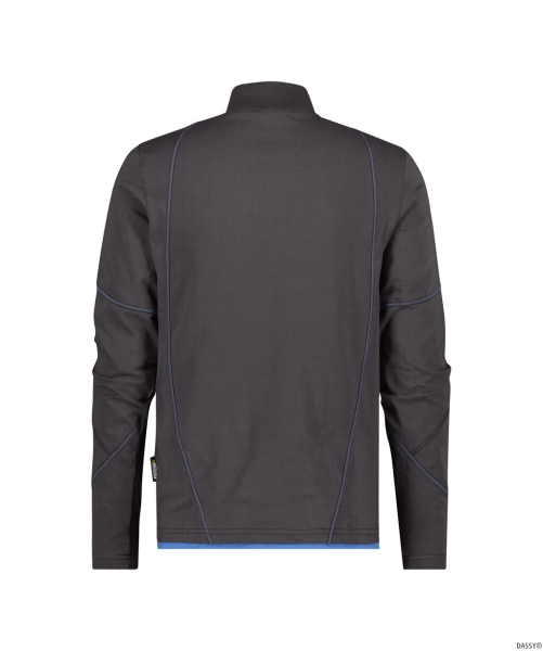 DASSY-Worker-Shirts, T-Shirt SONIC langarm, grau/kornblau