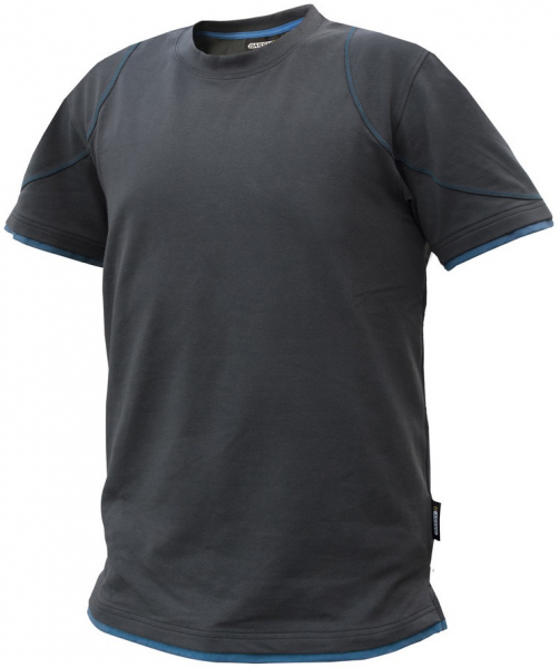 DASSY-Worker-Shirts, T-Shirt KINETIC, grau/azurblau