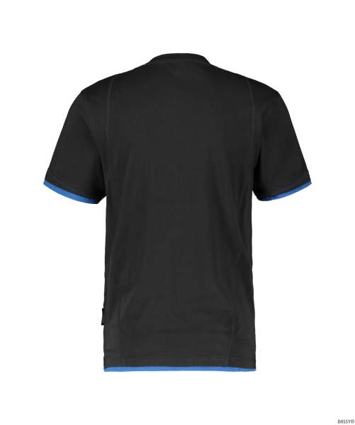 DASSY-Worker-Shirts, T-Shirt KINETIC, schwarz/azurblau