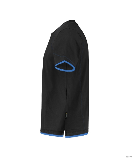 DASSY-Worker-Shirts, T-Shirt KINETIC, schwarz/azurblau