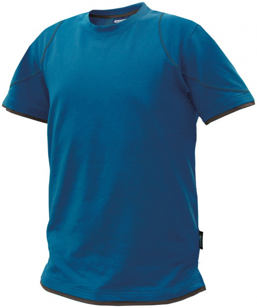 DASSY-Worker-Shirts, T-Shirt KINETIC, azurblau/grau