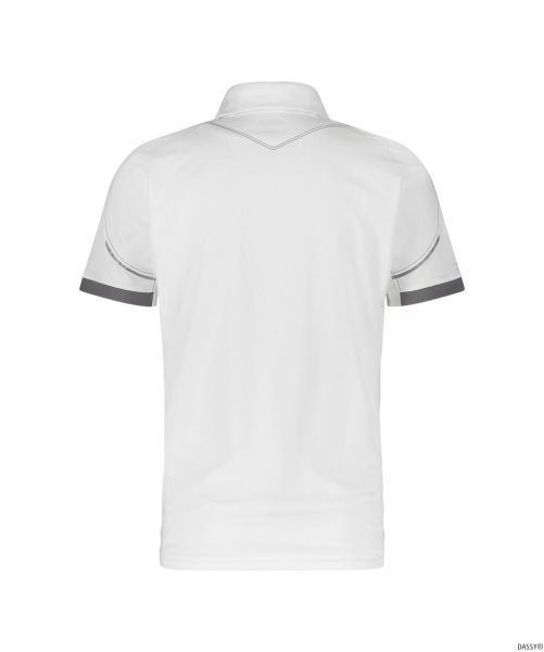 DASSY-Worker-Shirts, Poloshirt TRAXION, weiß/grau