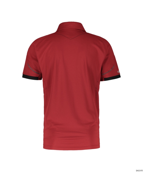 DASSY-Worker-Shirts, Poloshirt TRAXION, rot/schwarz