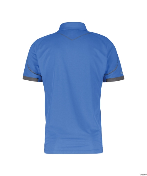 DASSY-Worker-Shirts, Poloshirt TRAXION, kornblau/grau