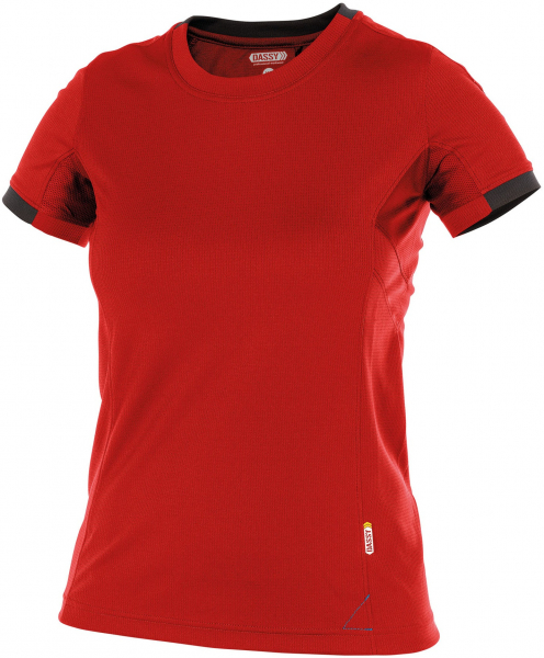 DASSY-Worker-Shirts, Damen-T-Shirt, NEXUS, rot/schwarz