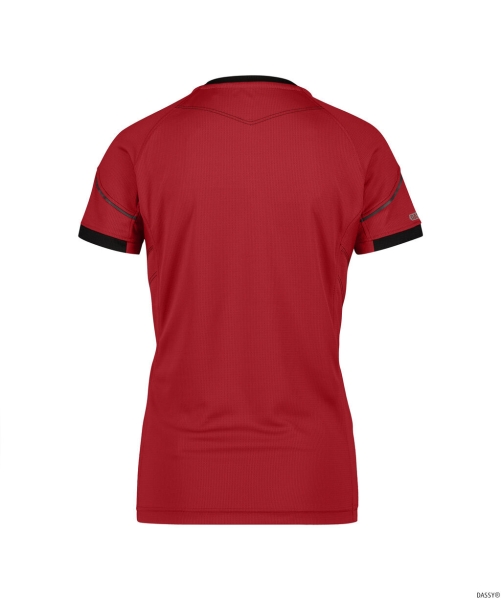 DASSY-Worker-Shirts, Damen-T-Shirt, NEXUS, rot/schwarz